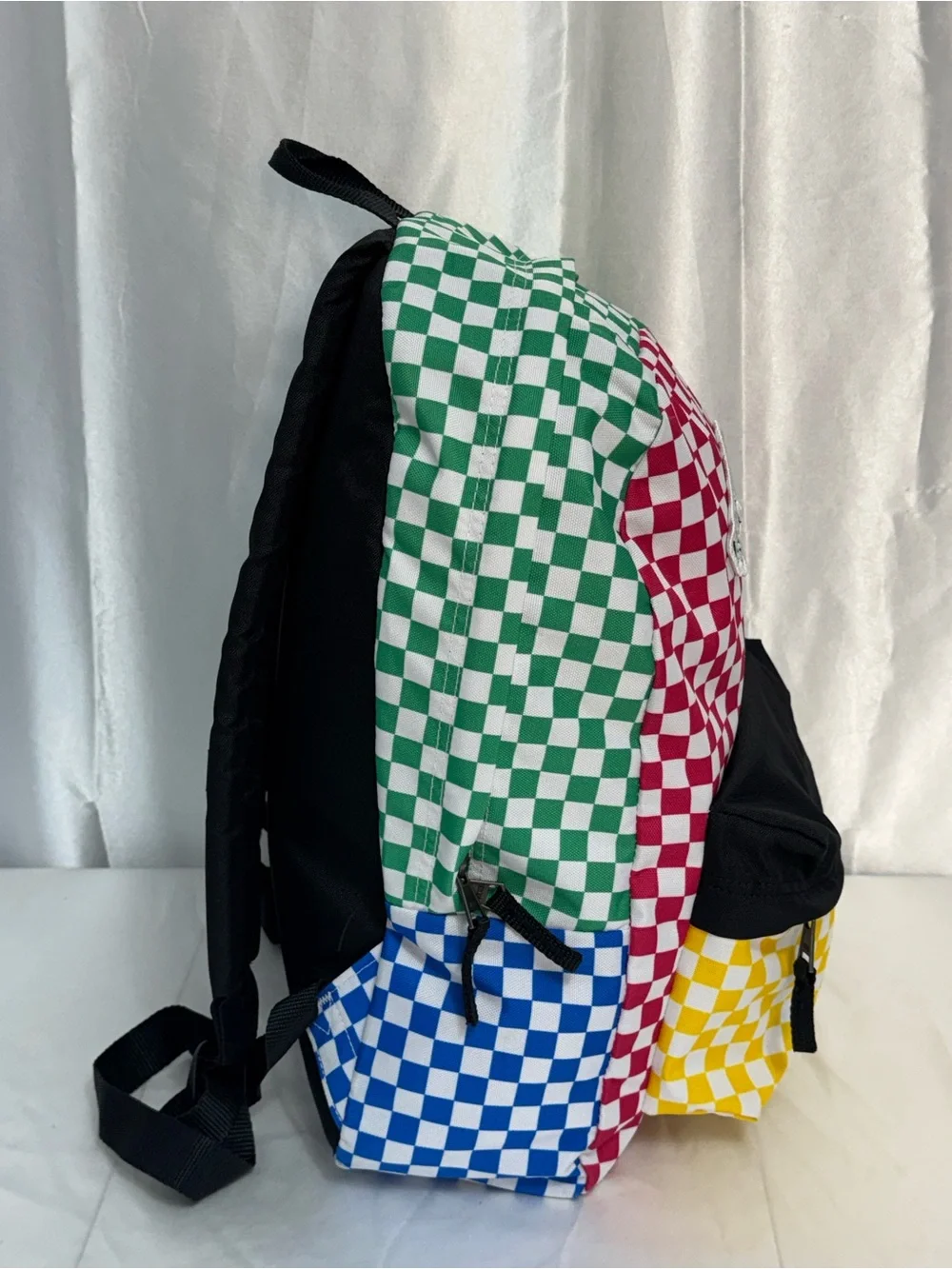 Vans Realm “Off the Wall” Checkered Blue Green Red Yellow with Black Accents